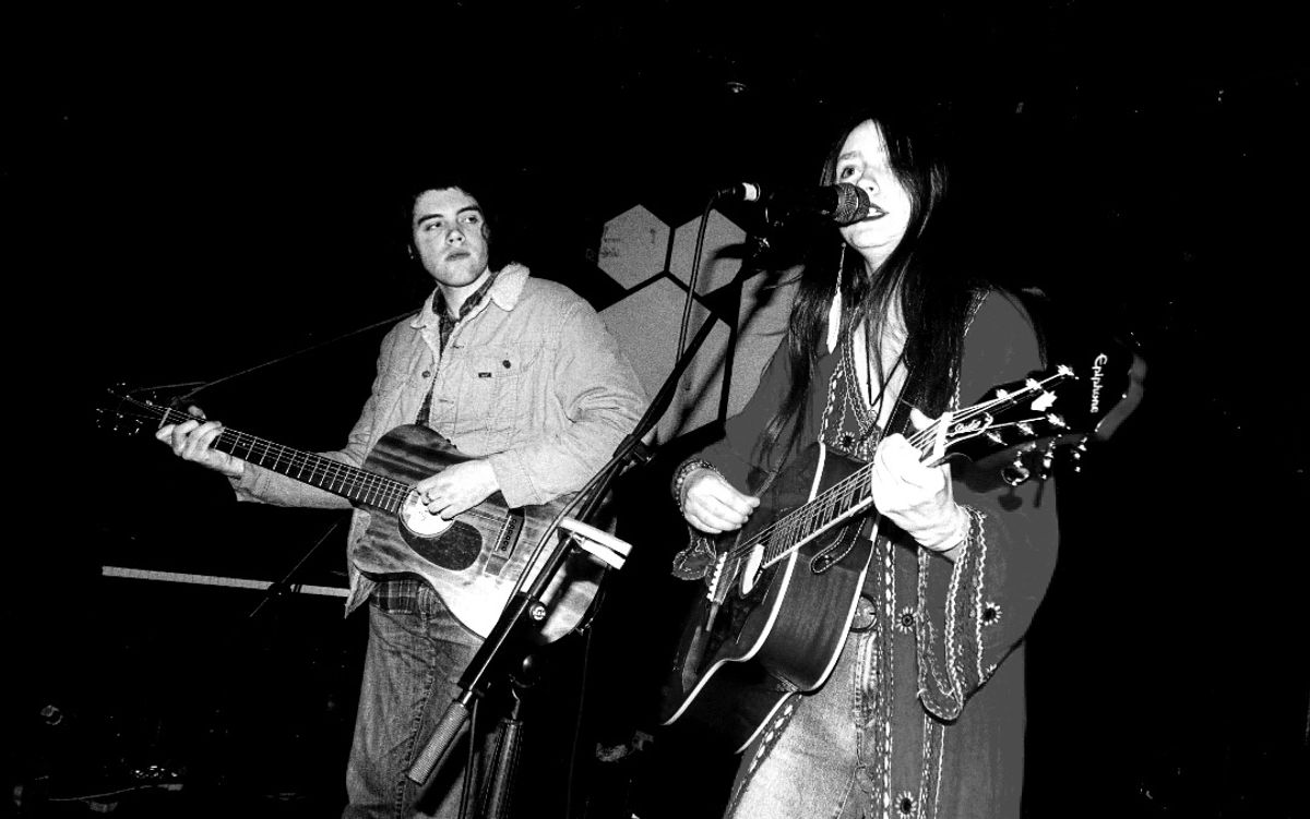 Image of the Southbound stage with a mircophone in the foreground.